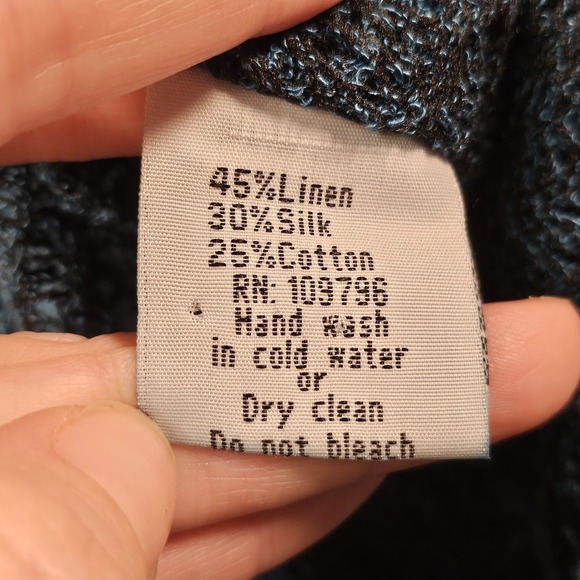 Pretty Angel Crochet Top Womens M Lace Sheer Linen Silk Whimsigoth Fairy Grunge - Picture 6 of 13